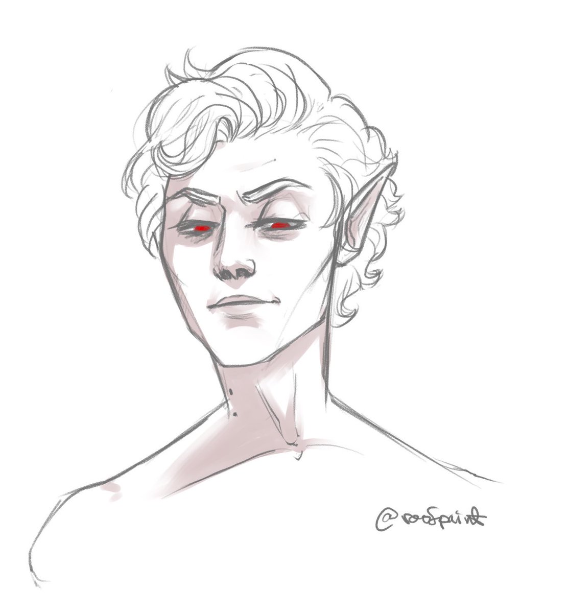 roofpaint's tweet photo. I find the fact that astarion is constantly looking down his nose at people hilarious. #bg3 #astarion #baldursgate3 https://t.co/6Eid7gqTj4