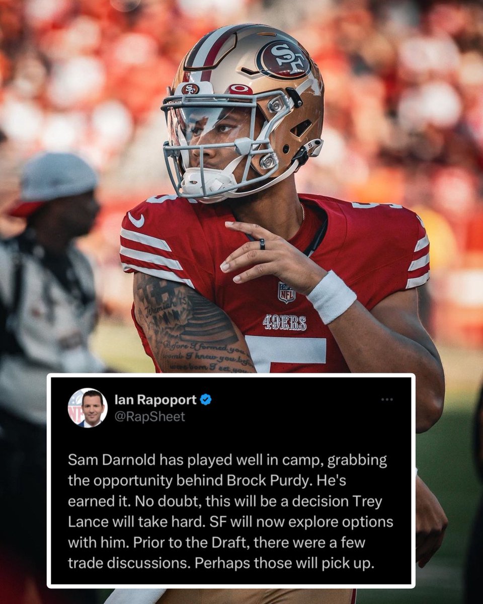 Trey Lance is officially on the trade market according to @rapsheet 😳 #49ers || #FTTB