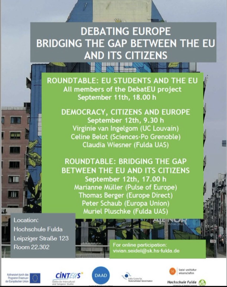 Save the dates! September 11th and 12th. 3 interesting and appealing public panels with <a href="/ClaudiaWiesner8/">Claudia Wiesner</a> <a href="/AnaMatan/">Ana Todorcevska</a> <a href="/RuzhaSmilova/">Ruzha Smilova</a> <a href="/kauppi_niilo/">Niilo Kauppi</a> <a href="/WillyBeauvallet/">Willy Beauvallet</a> <a href="/thomasberger/">thomasberger</a> and more.
Join us on-site or register for online participation with vivian.seidel@sk.hs-fulda.de.