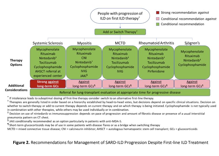 joraltron's tweet photo. 2023 American College of Rheumatology (ACR) Guideline for the Treatment of Interstitial Lung Sisease in People with Systemic Autoimmune Rheumatic Disease 
#ILD #SSc #myositis #MCTD #Sjögren https://t.co/hSQagZsgJz