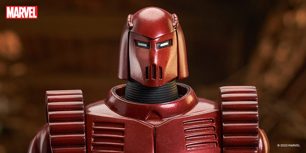 CollectDST's tweet image. Clad in a sleek, crimson exo-suit Soviet hero #DimitriBukharin joins the league of #Marvel Select figures! Pre-order the classically styled #CrimsonDynamo Select #ActionFigure at bit.ly/CrimsonDynamoAF

#MarvelSelect #MarvelComics #80s #CollectDST #DiamondSelectToys