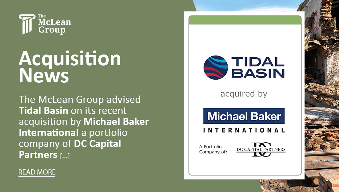 McLeanGroup's tweet photo. Congratulations to Michael Baker Int. (@MBakerIntl), a DC Capital Partners, on its acquisition of our valued client, Tidal Basin Group (@tidal_basin1) – a prominent comprehensive emergency and disaster management consulting firm.

More Details: https://t.co/nO7DKNtgus https://t.co/ZCQfNXxOj0
