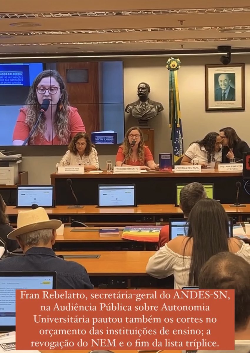 franrebelatto's tweet photo. Agora à tarde participando de audiência pública sobre a “Autonomia universitária na eleição de reitoras e reitores das universidades federais” na Câmara dos Deputados. Sem defender autonomia e democracia em abstrato, mas pautando tb orçamento público, política de assistência… https://t.co/H40xoVcB2k