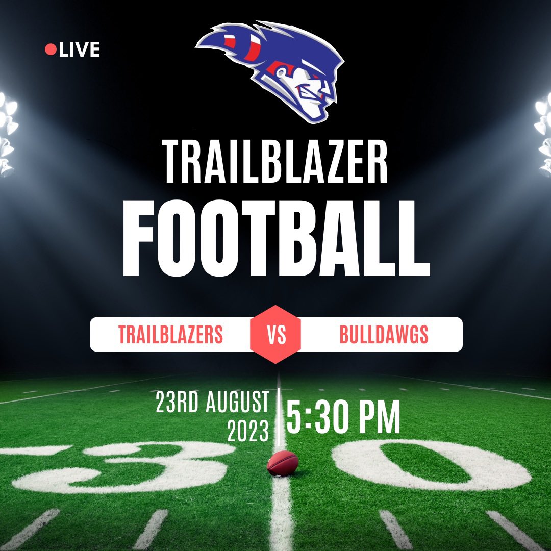 9th Blue team today vs the @LCHSFOOTBALL at Trailblazer Stadium kickoff set for 530z @Americas_HS @Coach_NoeRobles