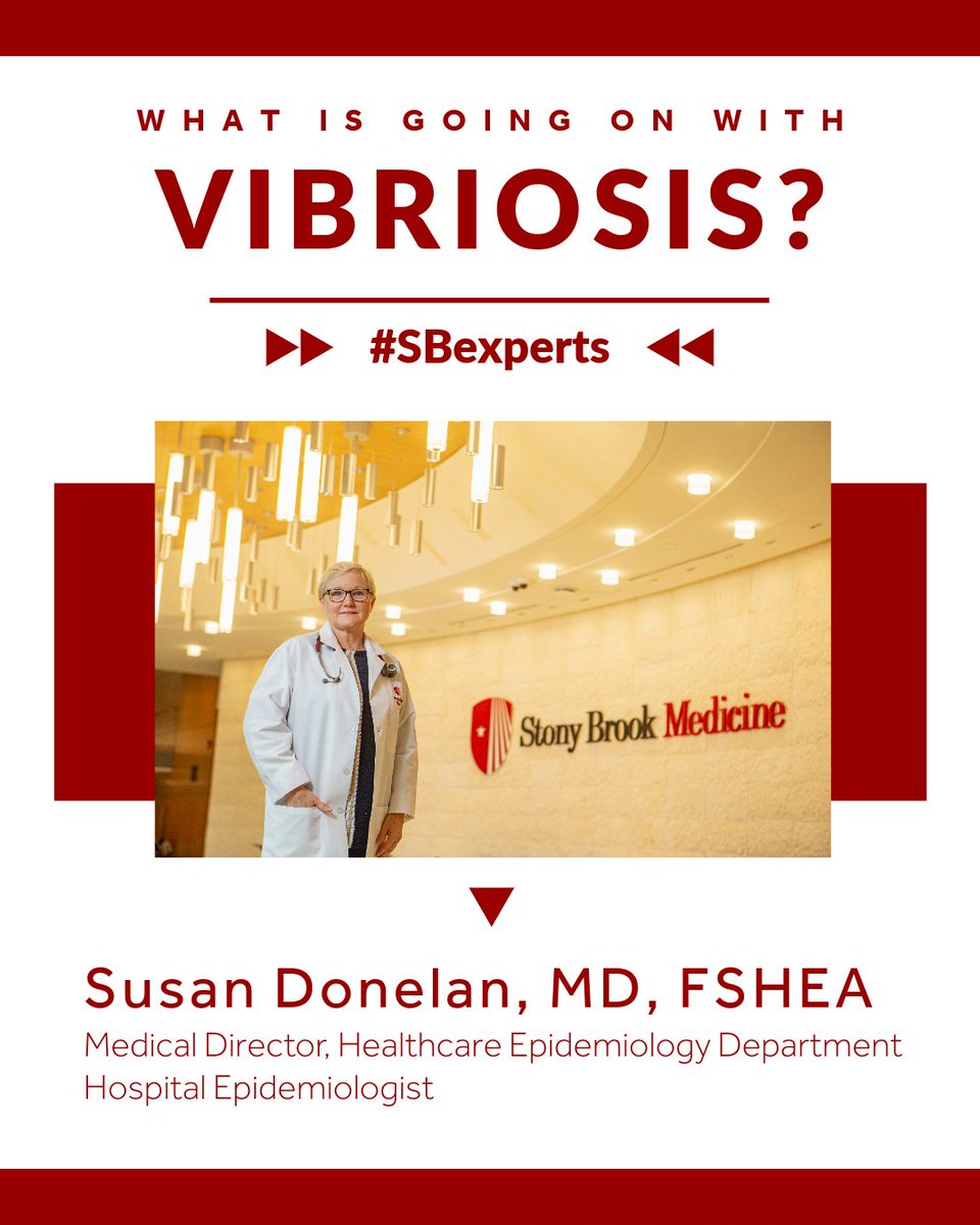 StonyBrookMed's tweet photo. What is going on with #Vibriosis?! #StonyBrook's Susan Donelan, MD, FSHEA, explains: https://t.co/xLdjlhX0v1 #SBexperts https://t.co/weK4uIY5bF