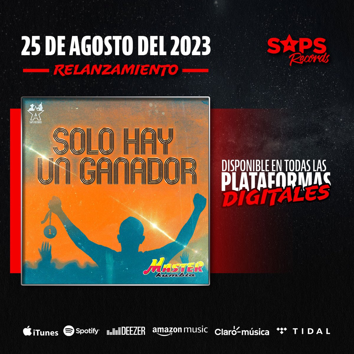 ¡Con nuestro nuevo relanzamiento "Sólo Hay Un Ganador"! ¡Espéralo en plataformas digitales!
onerpm.link/300328427237