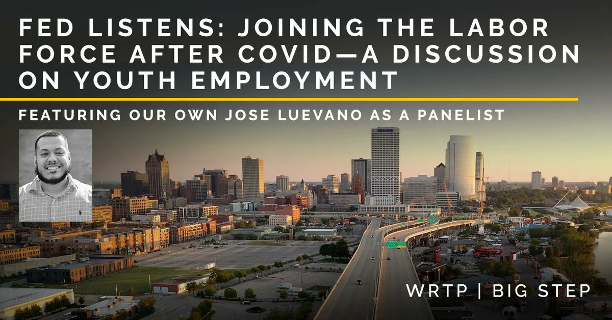 wrtpbigstep's tweet photo. Yesterday afternoon, the @ChicgaoFed hosted “Joining the Labor Force After Covid—A Discussion on Youth Employment,” featuring our own Youth Apprenticeship Coordinator Jose Luevano as a panelist.
🔗 https://t.co/sS4xQtyGdj
#WRTP #WRTPBIGSTEP #Construction #Apprenticeship #Jobs https://t.co/YBkYsSqoqj