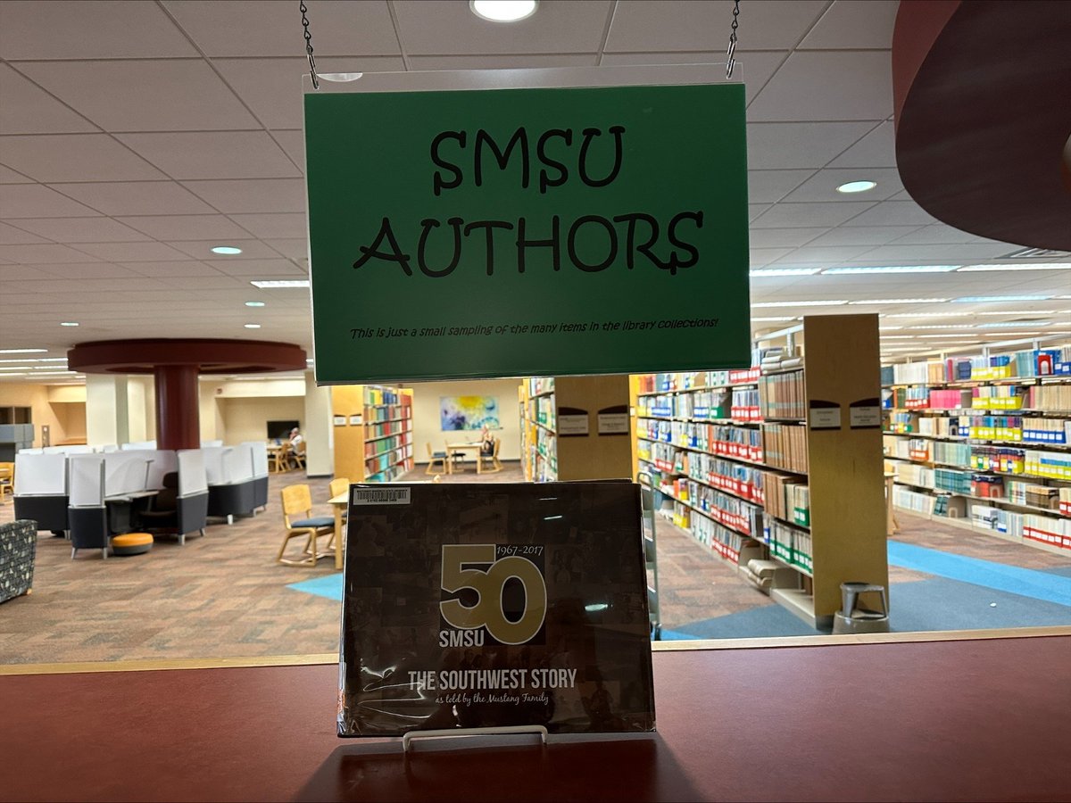 Stop by the main floor of McFarland and check out the "SMSU Authors" display!! If you find a title intriguing, check it out at Circ!