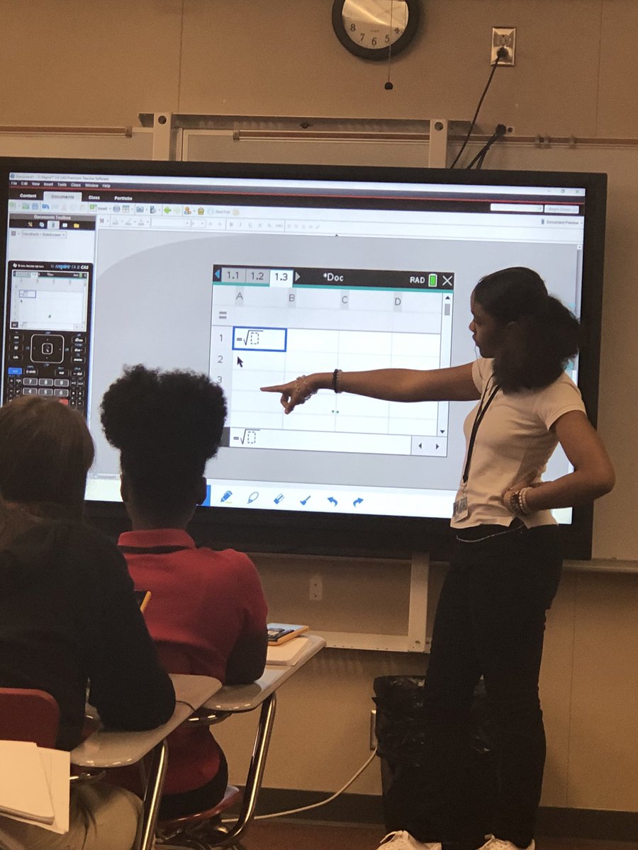 PermenterCH's tweet photo. 8th grade math scholars of Mrs. Cooks and Mr. Asante are applying their graphing calculator skills to placing real numbers in order from greatest to least. #CHISDMissionPossible #PermenterPride https://t.co/BaCtPhFyM3
