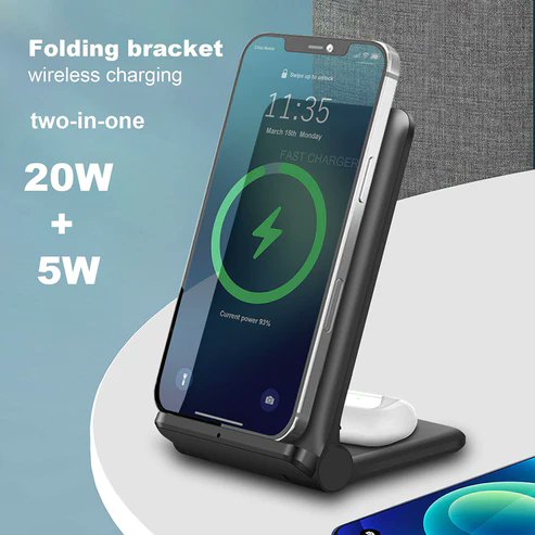 Looking for a new wireless charger? This 2 in 1 fast charging dock allows you to charge your phone and earbuds simultaneously. Check out our website to get yours delivered directly to you!

switchandgears.com/products/2-in-…

#twoinonecharger #wirelesscharger #electronics #phonecharger