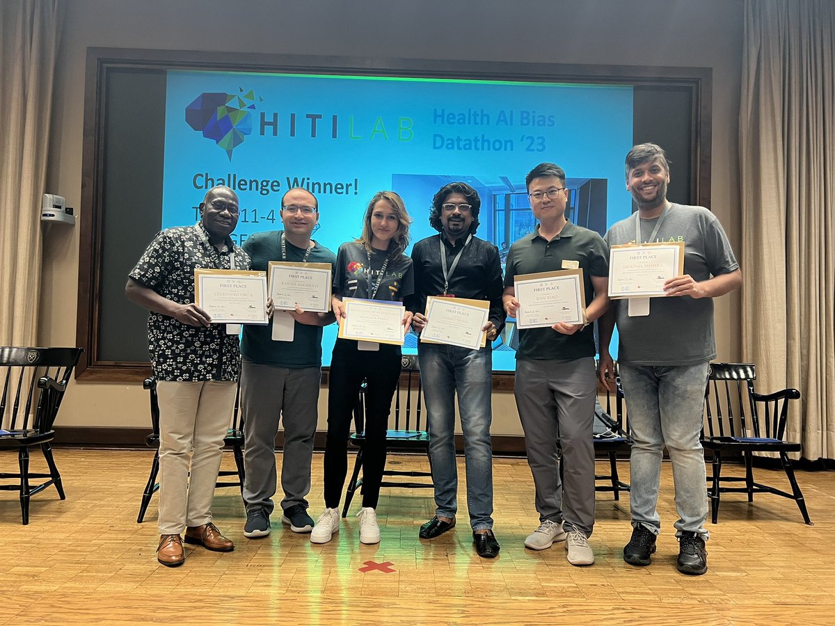 #Embeddings are a way to compress image information, but are they on par with original images? Do they encode protected information?

This was our teams project! Stay tuned for more amazing things from these folks!

Good reading source:
doi.org/10.1148/radiol…

#AIBiasDatathon