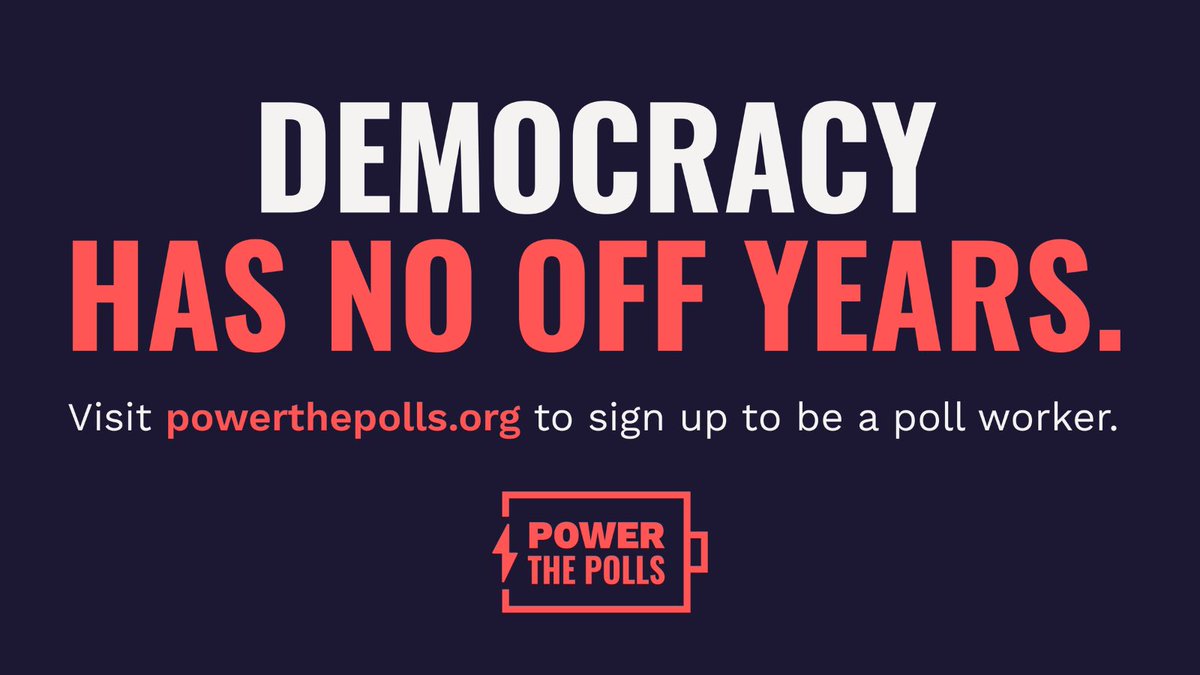 Attention all democracy defenders!  

State and local elections in 2023 are just around the corner. Let's make sure they're safe and fair by signing up to be a poll worker!

You can #PowerThePolls  Together, we can make a lasting impact! 
#ProudBlue

share.demcastusa.com/s/z6N8RT67JhJ0…