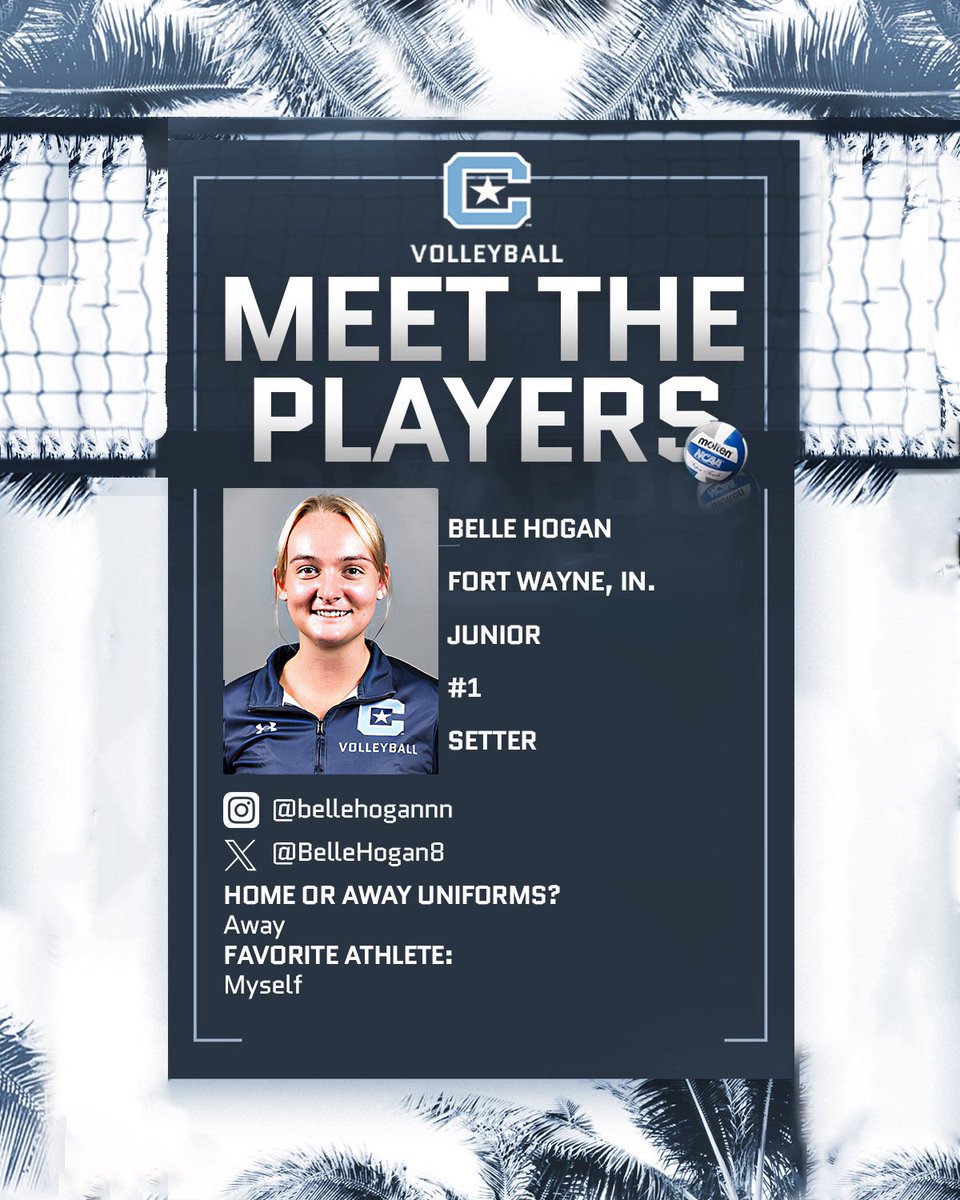 CitadelVB's tweet photo. Meet the players! 

Up next, Ali, Belle, and Sadie!

#BattleReady https://t.co/NqN4g9YlGO