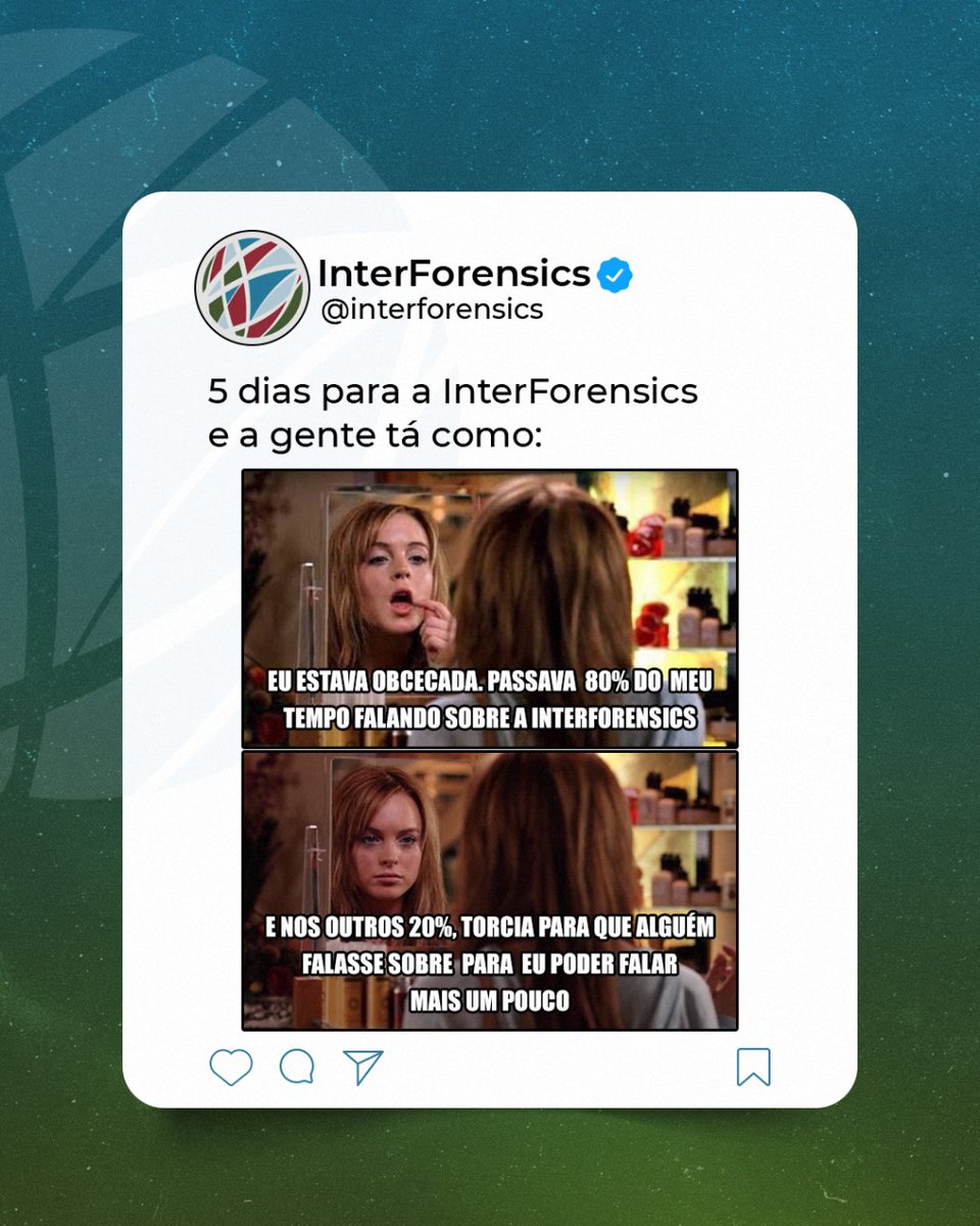 interforensics's tweet photo. Por aqui a ansiedade só aumenta... Falta muito pouco para nos reunirmos no maior evento de ciências forenses da América Latina, em Brasília! 

🔗 Saiba mais: https://t.co/DiosC4PjSA

#InterForensics2023 #InterForensics #CiênciasForenses #PeríciaCriminal  #JustiçaPelaCiência https://t.co/fS9WUUNLd6