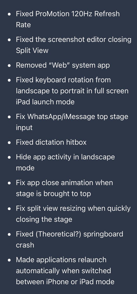 Tom T. (@tomt000) on Twitter photo Dynamic Stage 1.0.1 update just dropped! 🌠
Still a little more stuff like iOS 16 support, conflicts, and more i want to work on before adding your feature suggestions 😄
Reactions were amazing and cannot thank you enough, also thank you for 3k followers! 🥳 Dynamic Stage 1.0.1 update just dropped! 🌠
Still a little more stuff like iOS 16 support, conflicts, and more i want to work on before adding your feature suggestions 😄
Reactions were amazing and cannot thank you enough, also thank you for 3k followers! 🥳