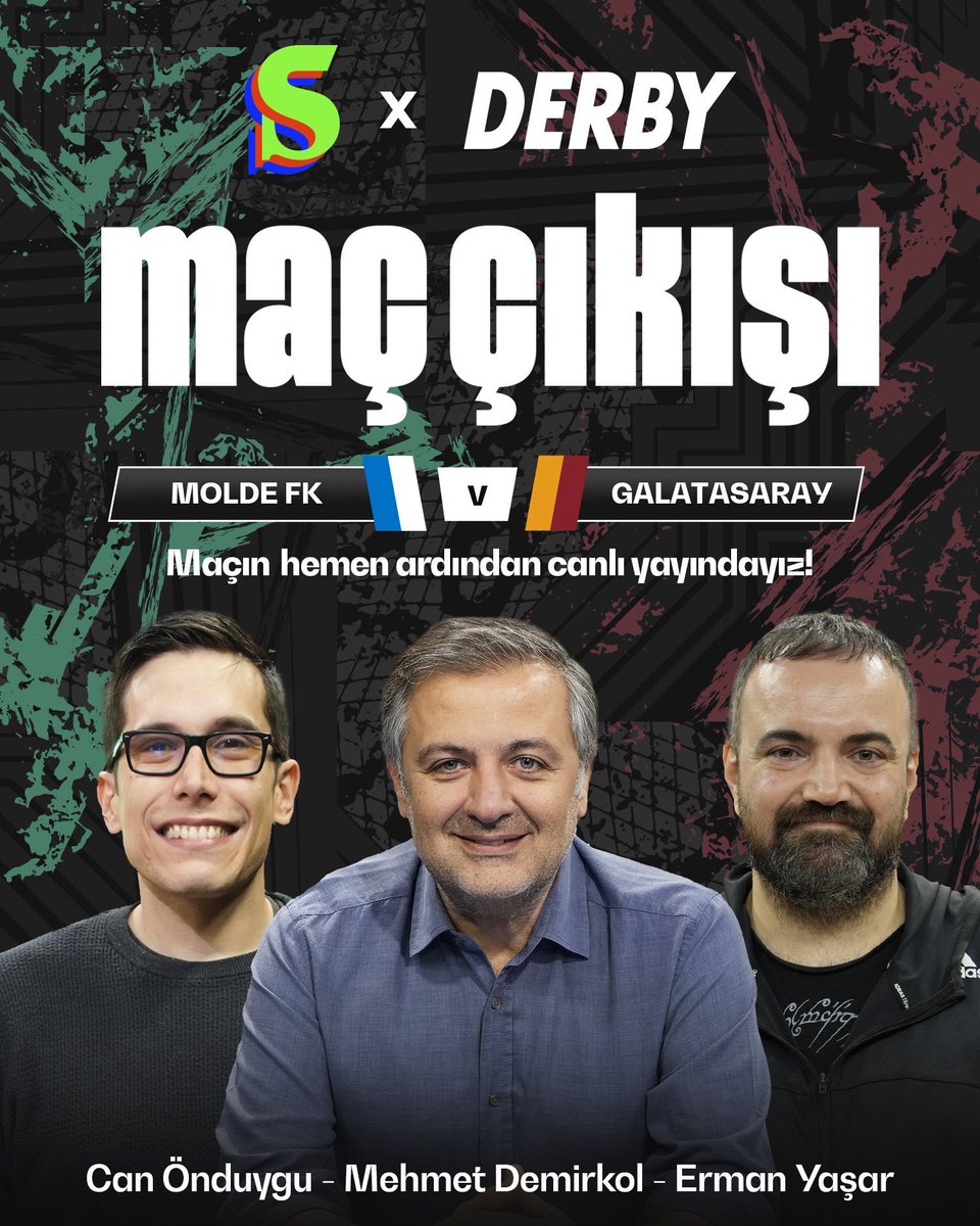 🔥 Molde-Galatasaray ⏰ Maç sonu canlı yayın 🗣️ @mehmetdemirkolb 🗣️ @ermanyasar 🗣️ @canonduygu 🔴 Maç Çıkışı, ilk yarısı az önce sona eren Molde-Galatasaray maçının hemen ardından canlı yayınla Socrates Stüdyo'da. 👉 Abone olmak için: scrt.es/YouTube