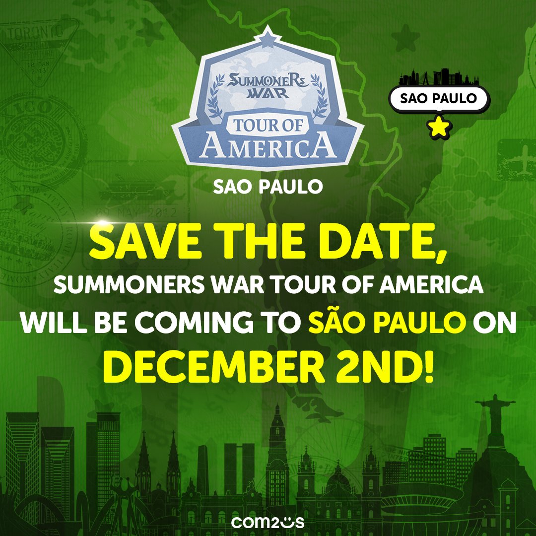 summonerswarapp's tweet photo. The wait is almost over! TOA is coming to Brazil! 🔥

Join us on December 2nd, 2023 in the city of São Paulo, Brazil!

Make sure to keep an eye out for more details coming soon!

#SummonersWar #Com2us #SWTOA #SWTOA2023 #SWTOABrazil https://t.co/XcyjyopSuF