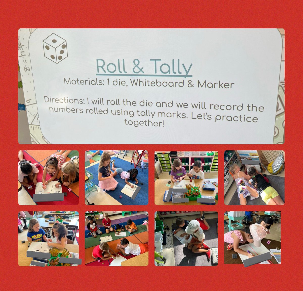 Roll and Tally! We learned our first math game 🎲 #iginspires #rtsd26lifeready