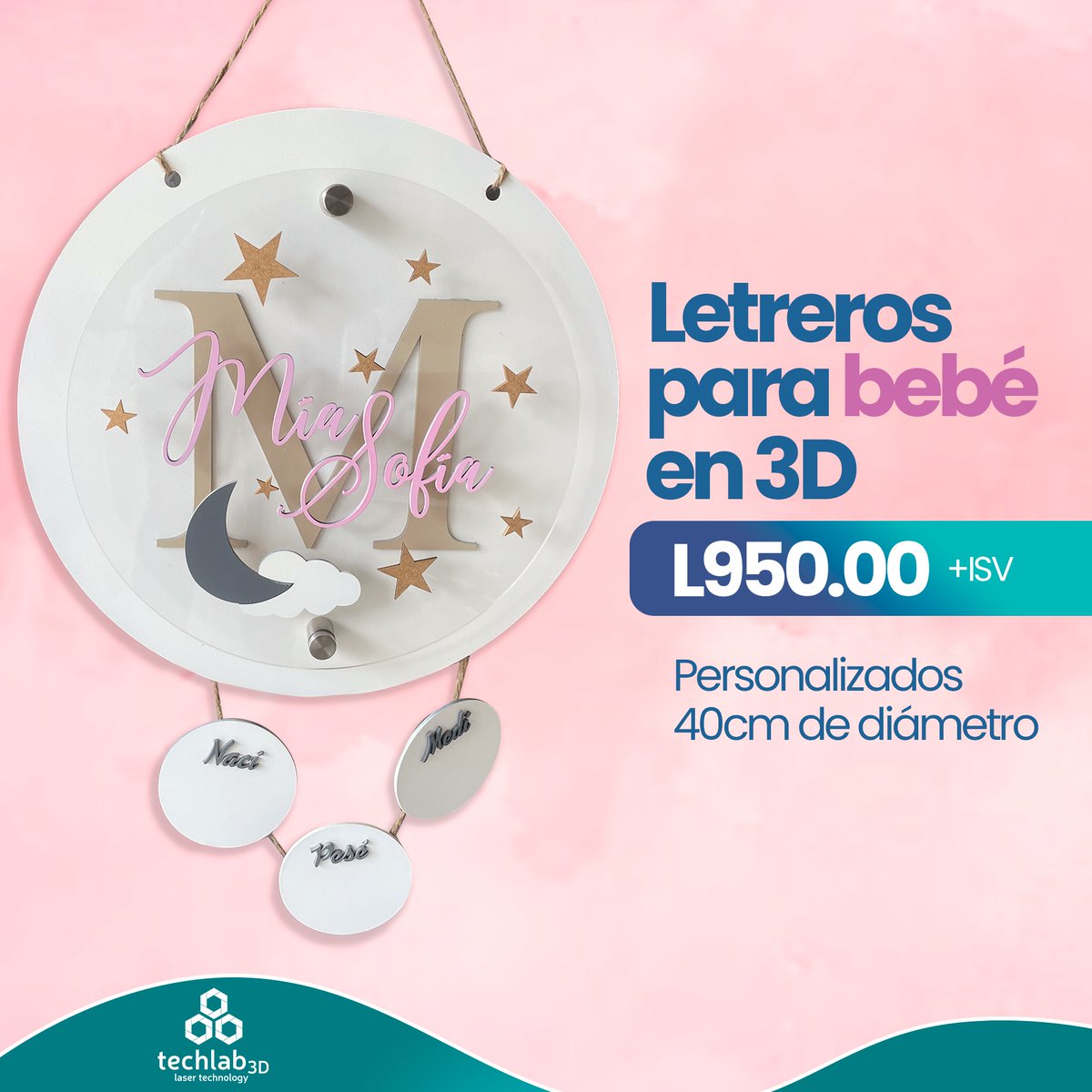 Techlab3d's tweet photo. ¡Encarga tu #Letrero3D para bebé! Puedes gregar:
👶Día de nacimiento
👶Peso al momento de nacer
👶Medidas al momento del nacimiento

¡Pide el tuyo HOY! #HechoEnTechLab https://t.co/HUEmfcOJXq