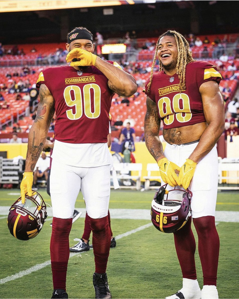 wshingtontoday's tweet image. How many sacks for these 2 in 2023?

#HTTC || #TakeCommand