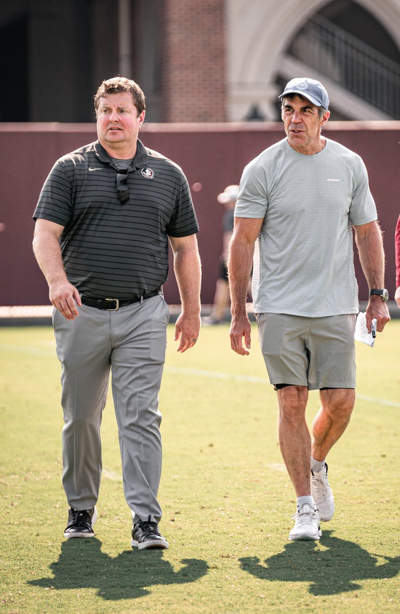 FSUFootball's tweet photo. You know a big game is upcoming when @cbfowler and @sportsiren visit!

#NoleFamily | #KeepCLIMBing https://t.co/3E3xEtuJaQ