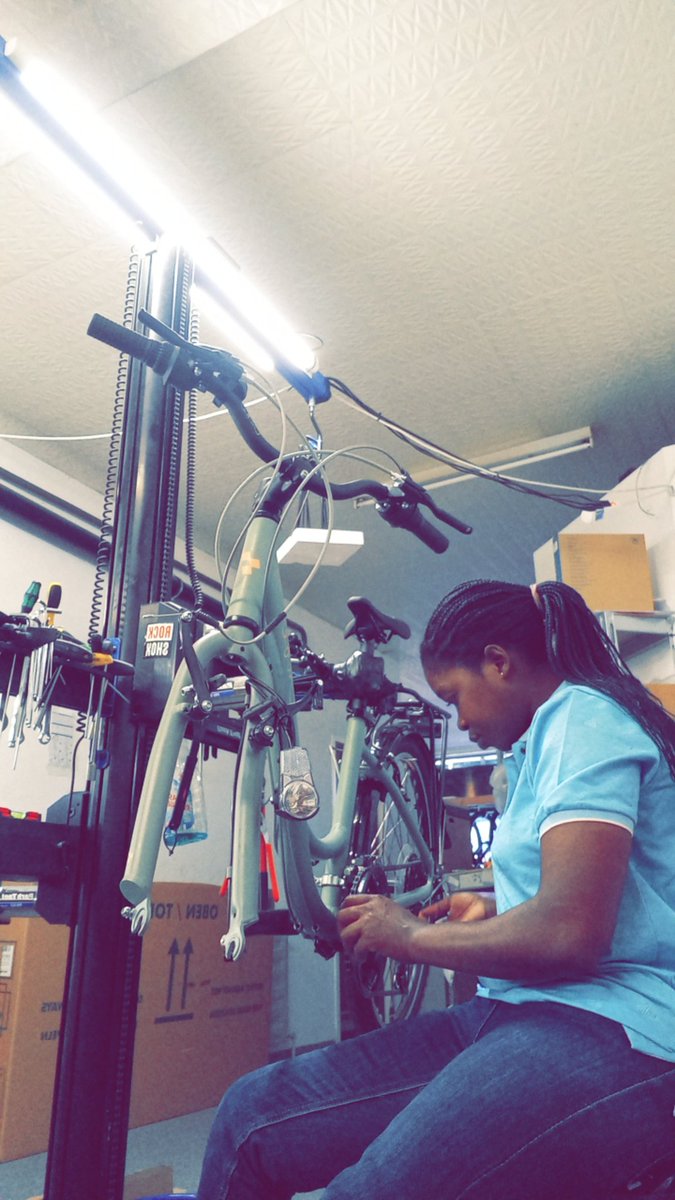 becky_becks1's tweet photo. Piece by Piece: Crafting the Future of Mobility 🚴‍♀️🔧 #EngineeringInAction #BikeAssembly #SolarTaxi #Ghana #Germany https://t.co/qj3Zo5tXwe