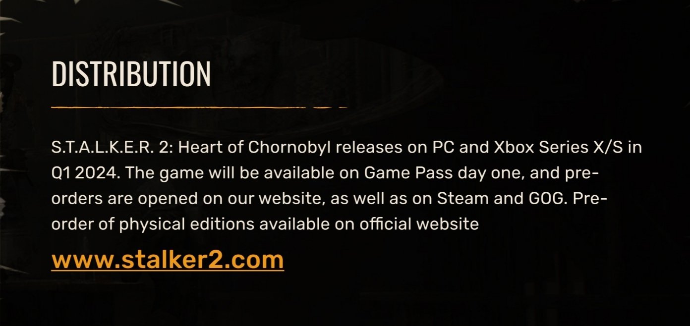Stalker 2: Heart of Chornobyl Set to Release on December 1, 2023