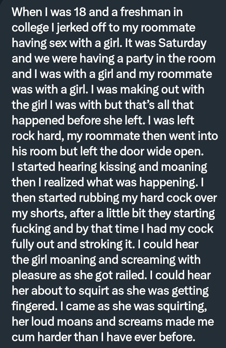 PervConfession's tweet photo. He jerked while hearing his roommate fucking https://t.co/MTArtxnIWR