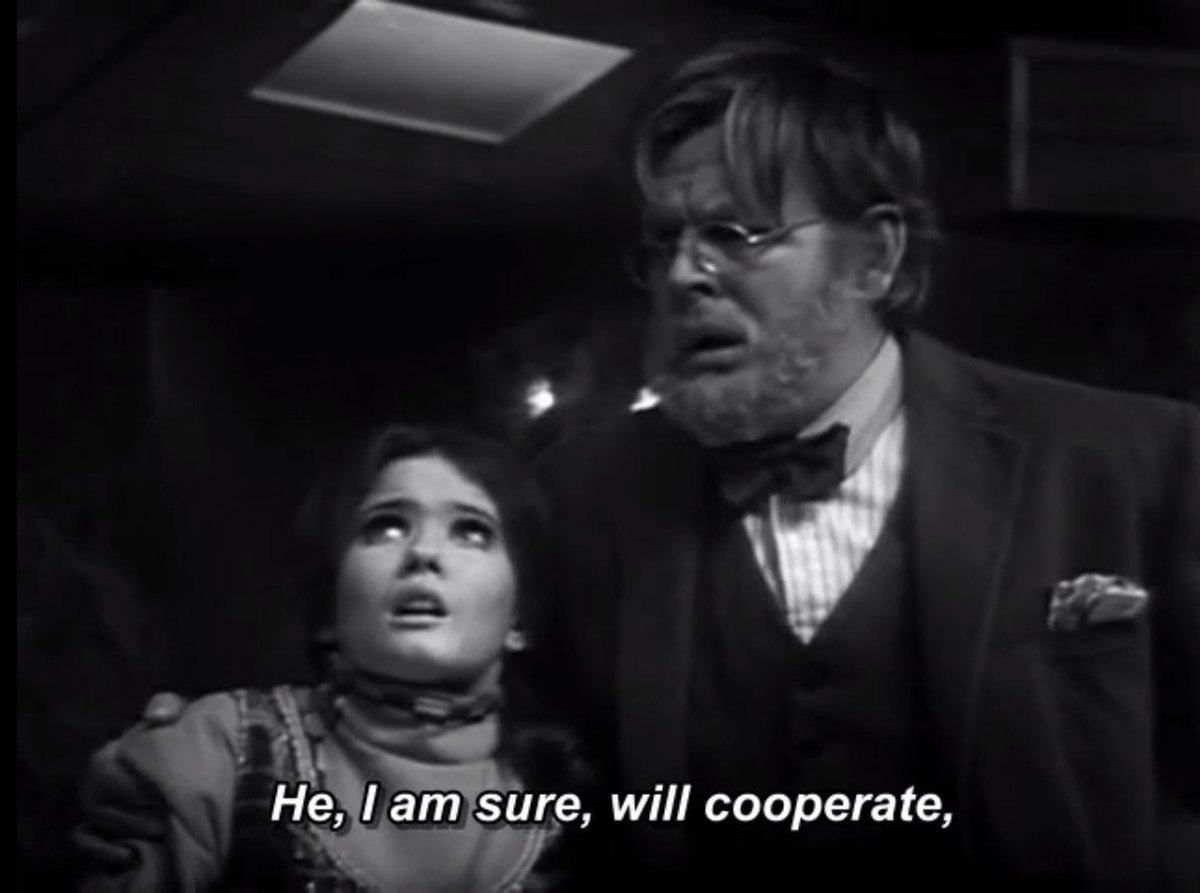 DWUDatabase's tweet photo. There are some nice scenes with Victoria and Travers (which work even better knowing they are Father and Daughter) but they do emphasise the fact that Victoria is fairly useless in this story again. I'm trying to think of anything she contributes #DoctorWho #WebofFear https://t.co/X0jpi07DLc