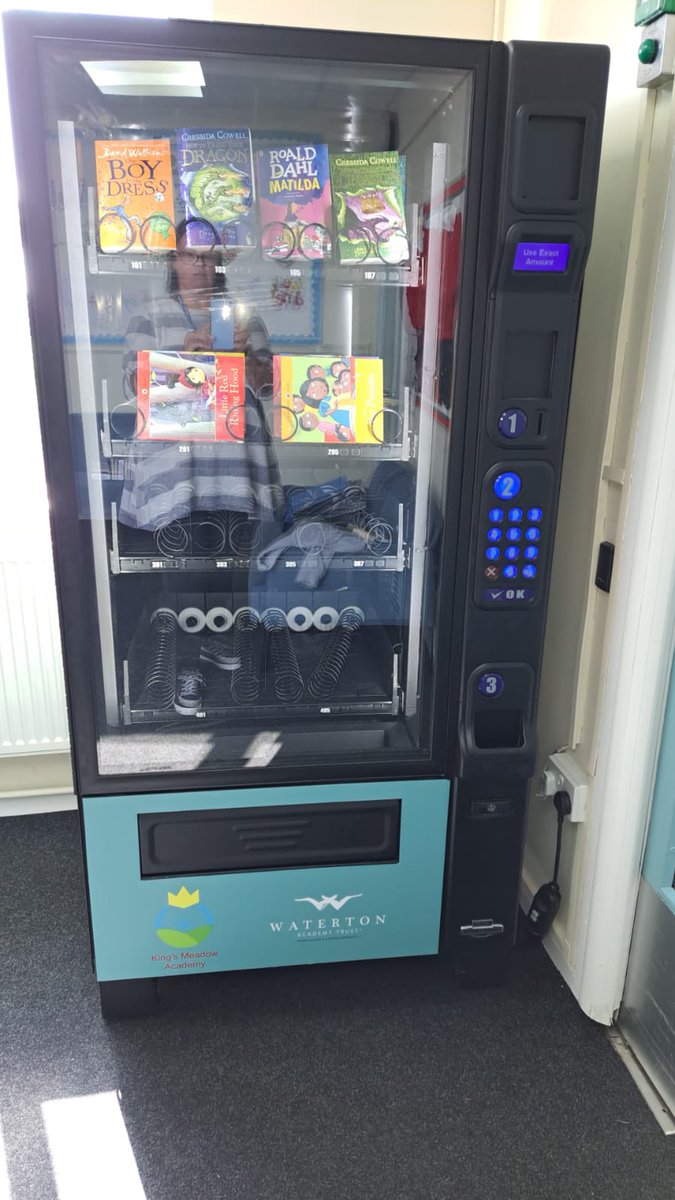 Something very exciting is coming to KMA just in time for the children’s return in September. Sneak peak attached! @TheTeacherTrain @WatertonTrust 
#readingvendingmachine
#reading4life
#coolkidsreadbooks
#booksasprizes 
#thekmaway 
😀📖📚📙📗