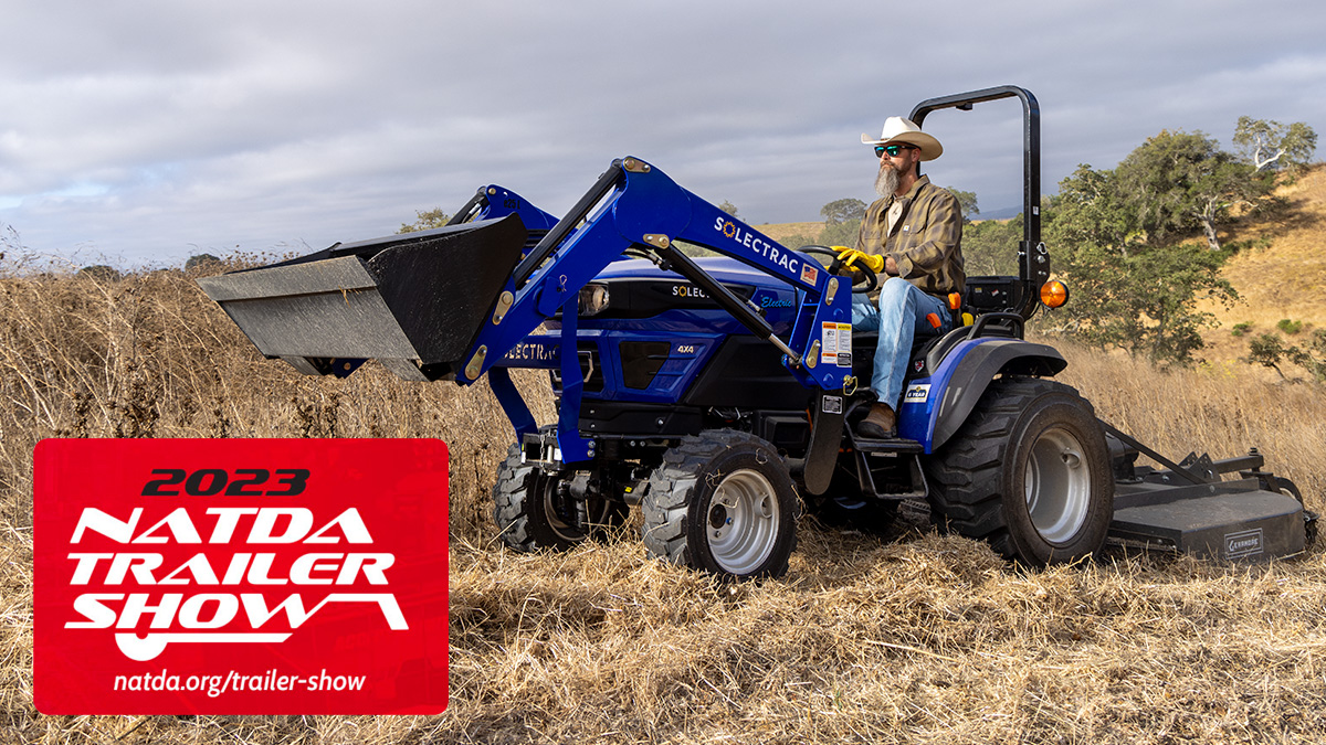 AUG 30-31: Join Solectrac @NATDA4Trailers Trailer Show in Nashville, TN. Our innovative e25G #ElectricTractor will be on display, find out how much you can save by switching to electric. Learn More bit.ly/47VjqgO #NATDA #TheTrailerShow #TrailerIndustry #tractors