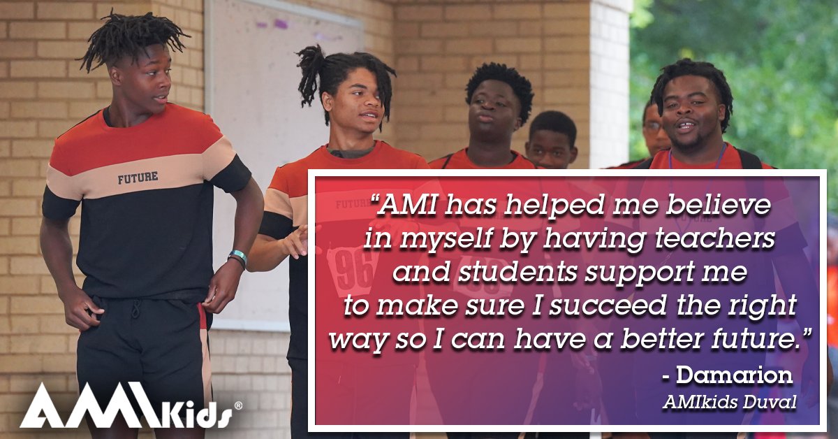 AMIkids Duval student Damarion has discovered the power of believing in himself. With the guidance of teachers and students, he is creating a path to a more promising future!

#AMIkids #BelieveInYourself #PathToSuccess #StudentSuccess #FutureGoals #StudentGuidance