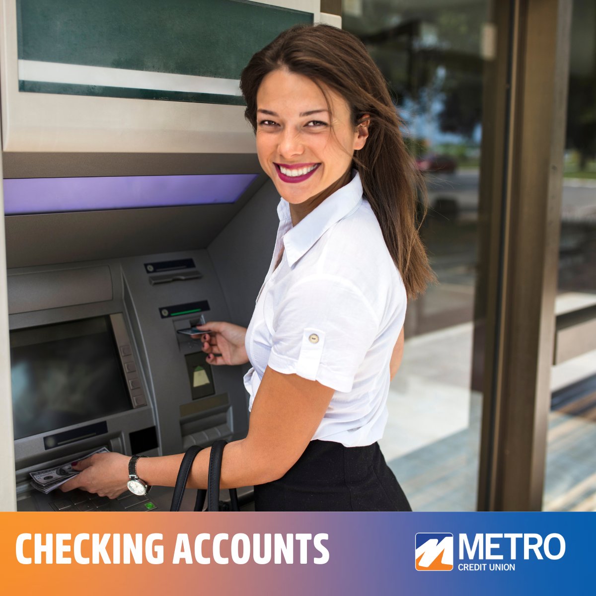 MetroCU's tweet photo. Want to better utilize your #money? Metro is here to help you make your financial decisions with confidence. Consider the benefits of a Metro #checking account and choose the one that fits your needs best: https://t.co/1oAIOwLSmt #checkingaccounts https://t.co/wBjSb98SsG