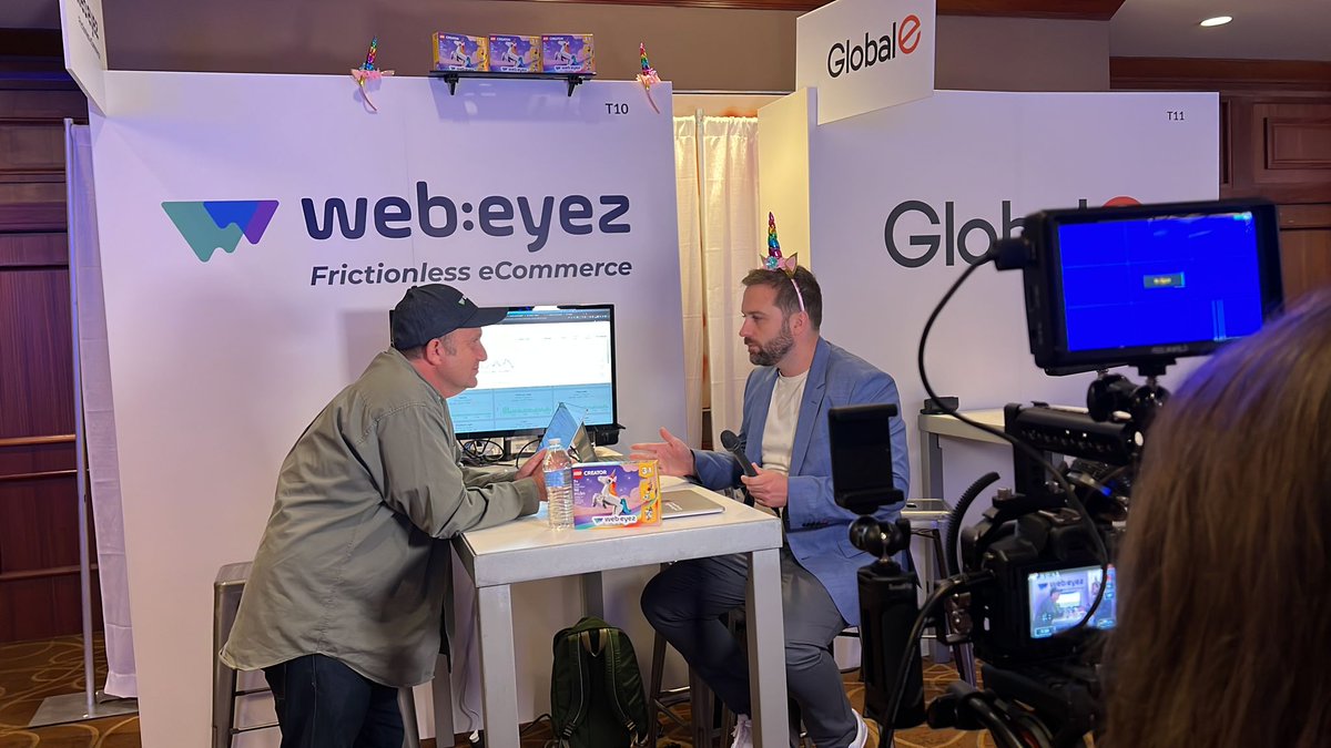 RETHINK_Retail's tweet photo. Incredible conversations happening at #eTailBoston with the help of our roving reporter, Kieran Powell, EVP @channelvmedia! 🎥 Who else is excited to hear the latest tech trends and insights from one of the most exciting #eCommerce and #omnichannel events of the summer? ✋ https://t.co/b9bIaHEjek