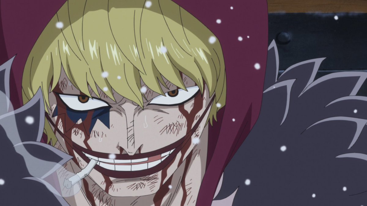 ToeiAnimation's tweet photo. "I Love You!" This day in 2015, we first watched the final fight of Corazon protecting Law. #ONEPIECE https://t.co/056FHSkcoW
