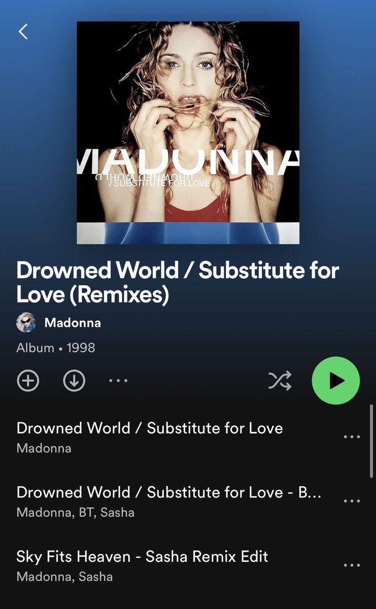 GregvsMatt's tweet photo. Madonna has released Drowned World (Substitute For Love) / Sky Fits Heaven remixes to digital and streaming platforms here in Australia 🇦🇺 to celebrate the 25th anniversary of the single ❤️

Available everywhere at midnight ❤️

#Madonna #DrownedWorld #RayOfLight25 https://t.co/lratEeeBSe