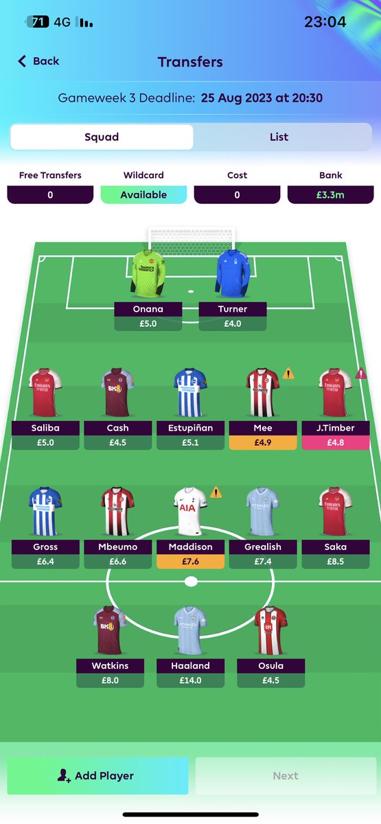 UriaBenami's tweet photo. @Adir_shimshi אני אחרי שני חילופים, רציתי להוציא את סלאח ולהביא מבואמו לפני עליות/ ירידות מחירים. 
חשבתי בגלל שטימבר פצוע נועלים את המחיר שלו, עכשיו לא רוצה להמשיך להפסיד כסף עליו. 
מצד שני כמו שאמרתם בפרק ברגע שהוצאתי את סלאח כסף פחות מלחיץ https://t.co/JXF91ApA5V
