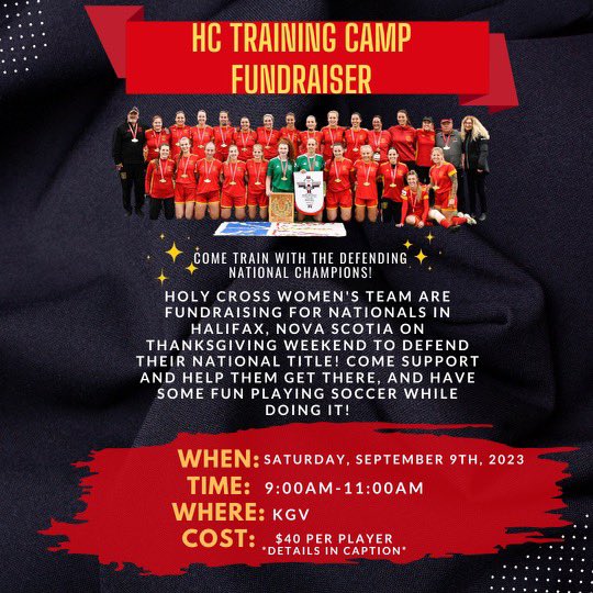 Come train with HC Women on Sept 9 at KGV! Registration link for U13 and U15 players docs.google.com/forms/d/e/1FAI…