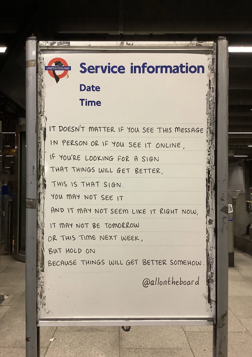 allontheboard's tweet image. It doesn’t matter if you see this message in person or if you see it online, if you’re looking for a sign that things will get better, this is that sign.

@allontheboard