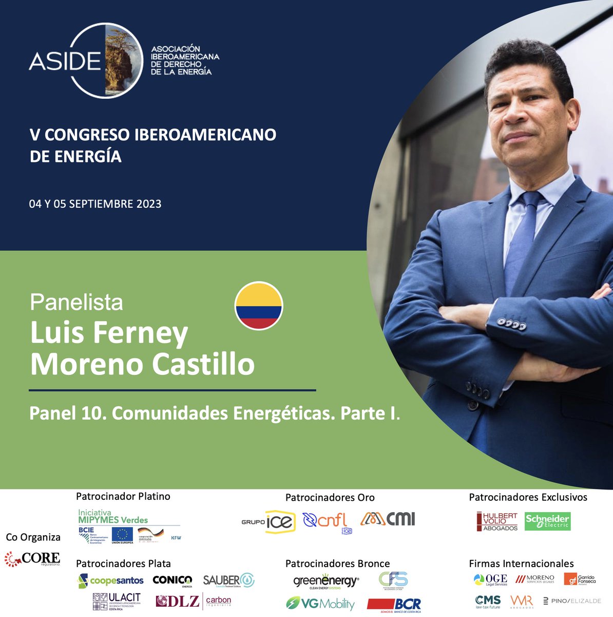 AsociacionIbero's tweet photo. Presentamos a nuestros expositores del Panel #10: "Comunidades Energéticas. Parte I" de nuestro #CongresoASIDE. Inscripciones abiertas en: https://t.co/KdMU5M767L
@CrAresep @CRMinae @BCIE_Org @KfW_int @UEenCostaRica @energia1234 https://t.co/rpPf5TzSvk