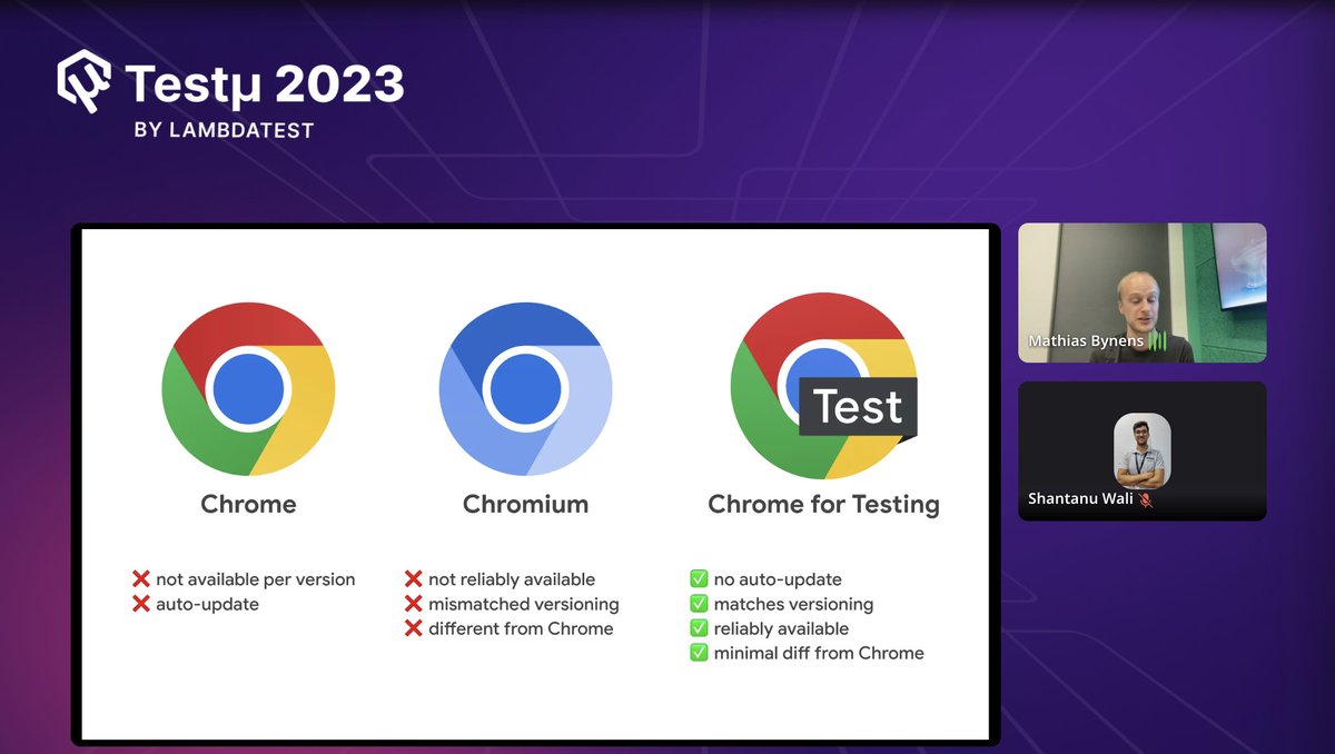 Here comes an interesting session by Mathias Bynens from Google: Be prepared to explore testing and automation use cases with us.

Join now ⌛ : airmeet.com/event/fe24f5f0…

#lambdatest @LambdaTest #lambdatestyourapps #testmuconf #testmuconf2023 #testing #automationtesters