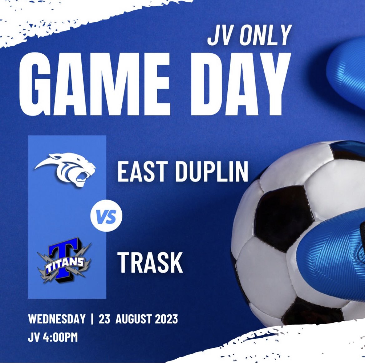 edhspanthers's tweet photo. Our JV soccer boys are hitting the road for an epic match against Trask High School!  Let’s show our support and cheer them on to victory! ⚽️🥅

#eastduplinsoccer #eastduplinathletics https://t.co/P1o1tLlVV6