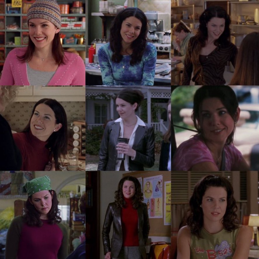 thinkergilmore's tweet photo. lorelai in season one of gilmore girls <3 https://t.co/o47mihhpxB