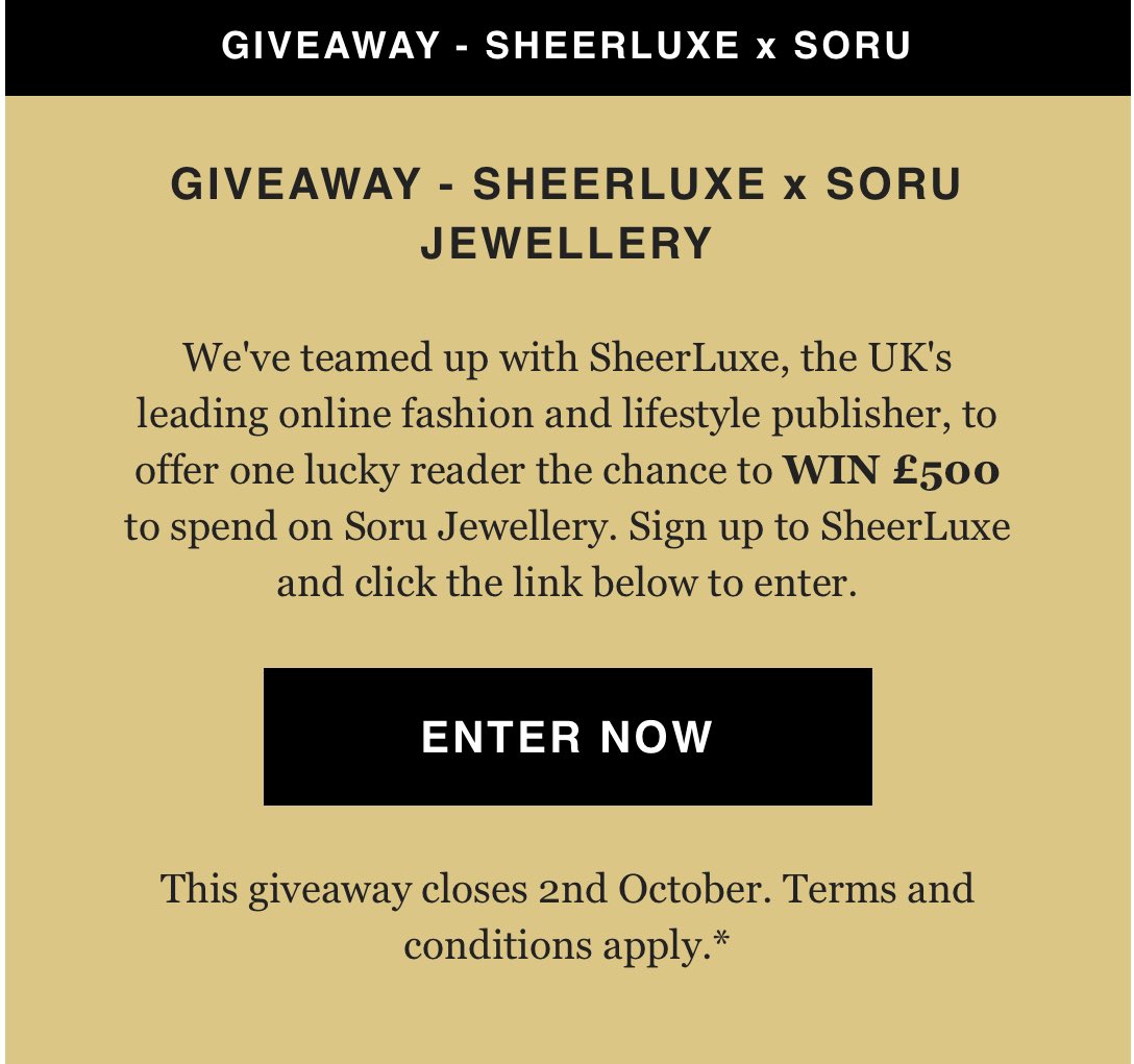 We have teamed up with <a href="/SheerLuxe/">SheerLuxe</a> to bring you this amazing prize. Click here to enter: sheerluxe.com/win/2023/08/wi… Good Luck everyone!