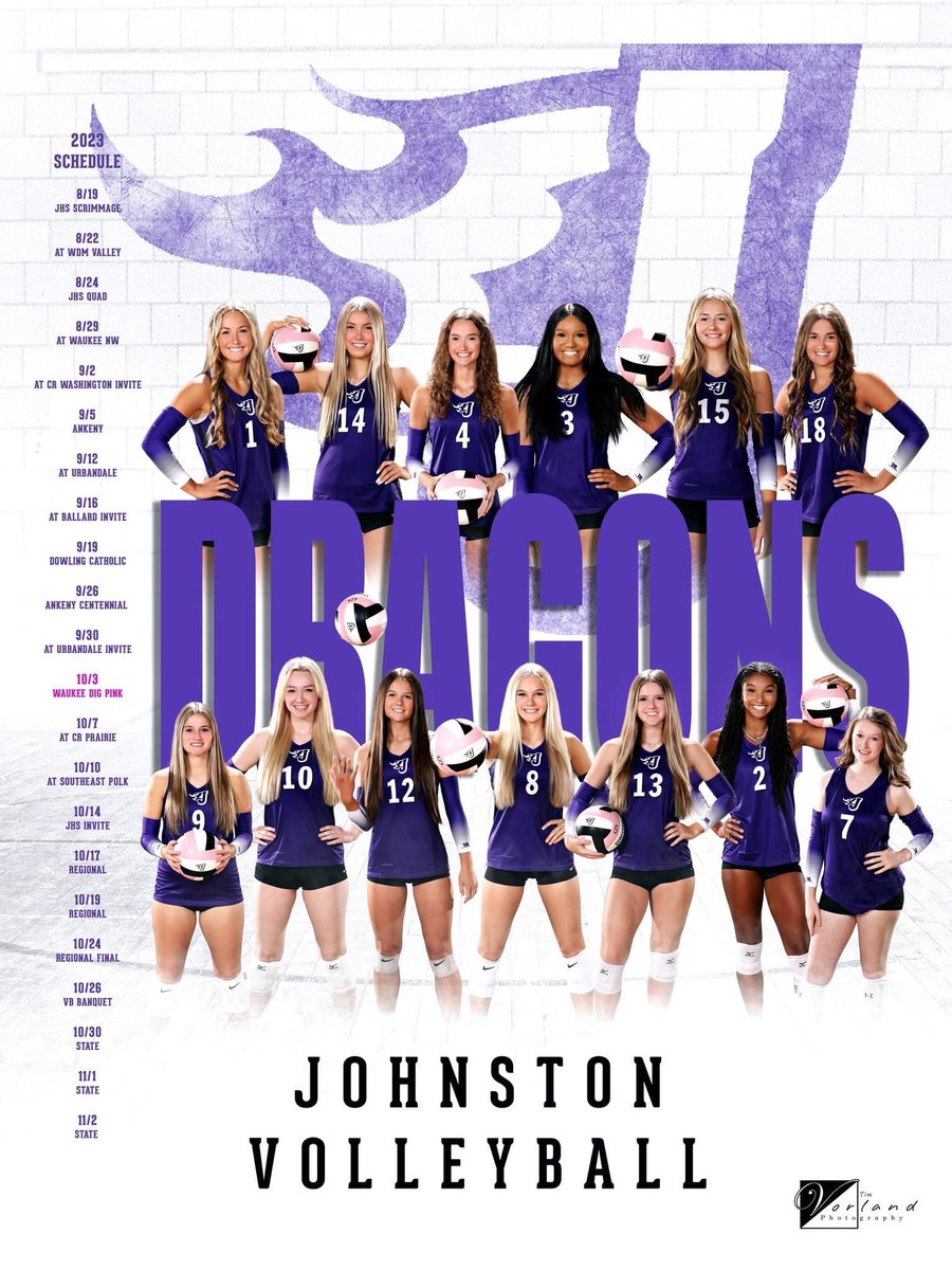 Your 2023 Dragon Volleyball schedule! We hope to see you at some games this year!