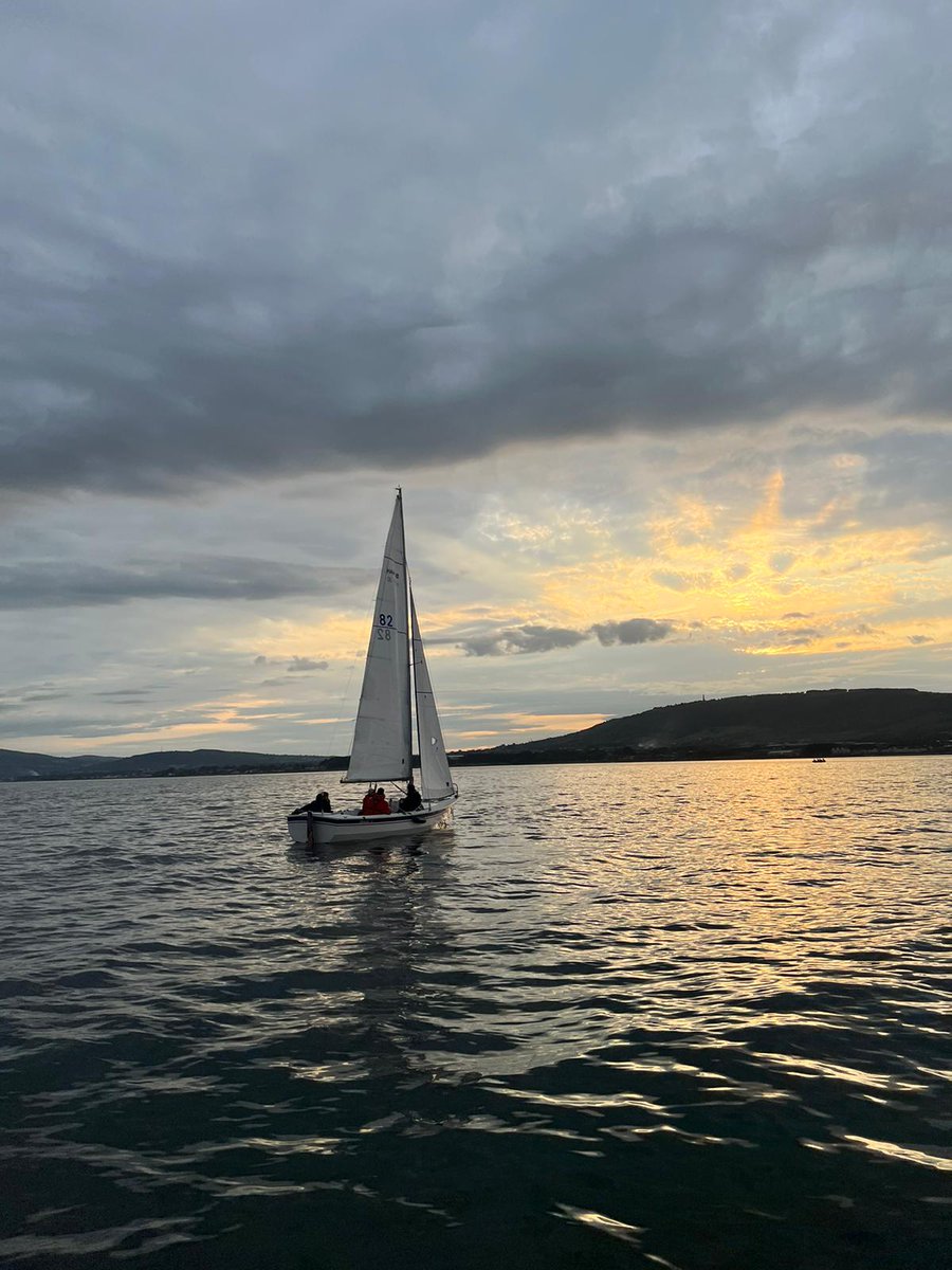 B_L_Sailability's tweet photo. A nice night out on the lough, not much wind for sailing but a good time to reset and enjoy the views. https://t.co/T3Nm87ogkm