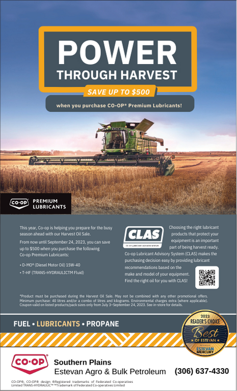 SPCoopAgTeam's tweet photo. Farmers, we know every drop counts during harvest. That's why we're thrilled to offer you $0.50/L savings on D-M-O and T-H-F at your trusted Co-op. Let's keep your machines running smoothly from dawn till dusk! 🌽🛢️ #FarmersFirst #HarvestReady https://t.co/MZK8ml92sr