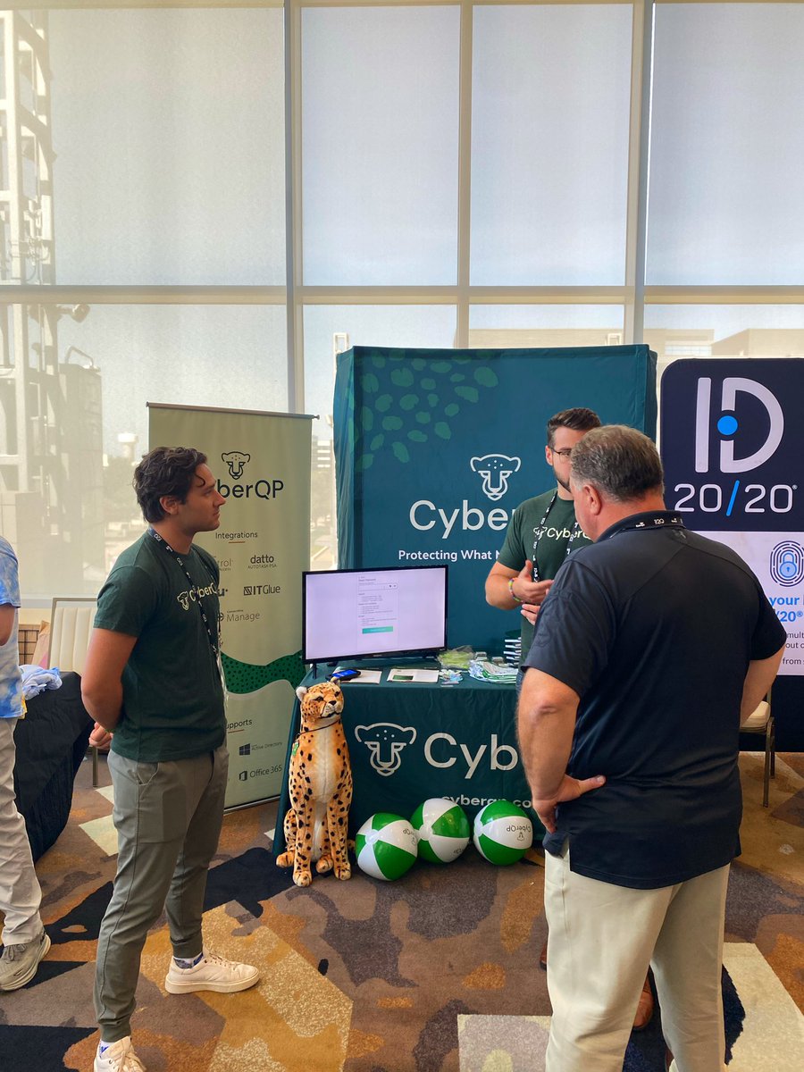 CyberQP's tweet photo. So much greatness here at @The20MSP’s #VISION23! Helping MSPs take themselves from good to great and enjoying the conversations around automation, marketing, and compliance! ⭐️ https://t.co/Z8UQ8Yx86W