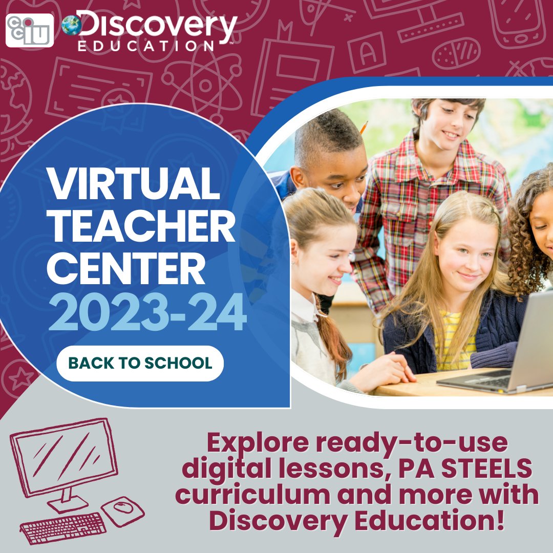 Did you know the CCIU provides all Chester County public school teachers with a subscription to Discovery Education?🌎💻 Explore high-quality, standards-aligned content, ready-to-use digital lessons, professional learning resources and more! #DiscoveryEd #TeamCCIU
