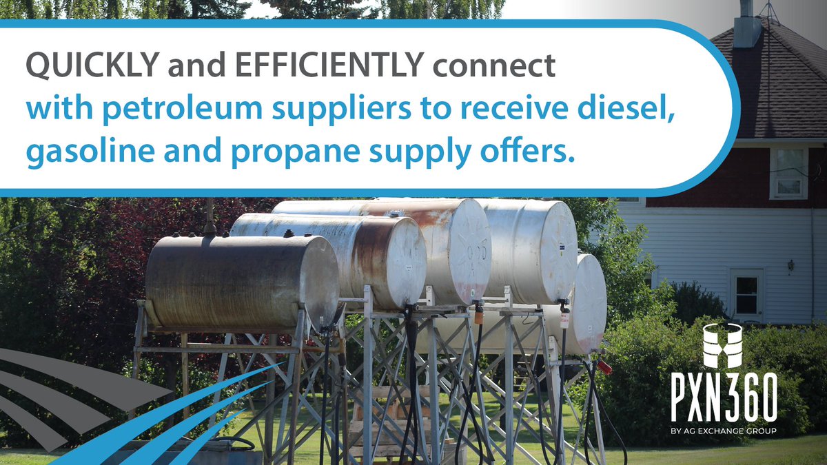 pxn360's tweet photo. Are you looking to get petroleum pricing from more suppliers? Let Ag Exchange’s #PXN360 help you out! https://t.co/SyAXyqoj2D #Fuel #AgExchange #WestCdnAg https://t.co/Dcu328XUq7